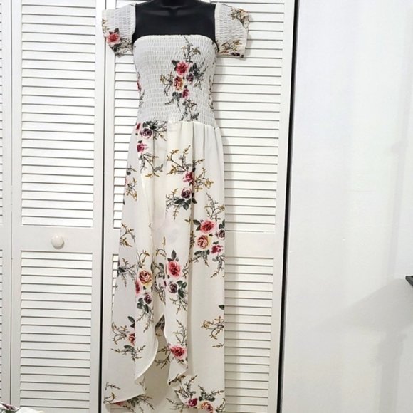 NEW XL Floral Off the Shoulder Maxi Dress - Picture 5 of 15
